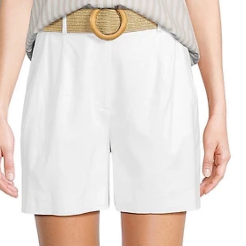 Alex Marie Angela Linen Blend Belted Pleated Front Shorts NWT